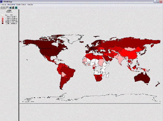 GDP per capita at PPP with Equal Count for each country in the world where data is available