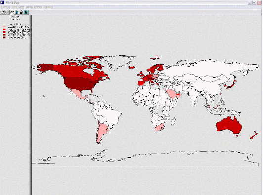 GDP per capita at PPP for each country in the world where data is available